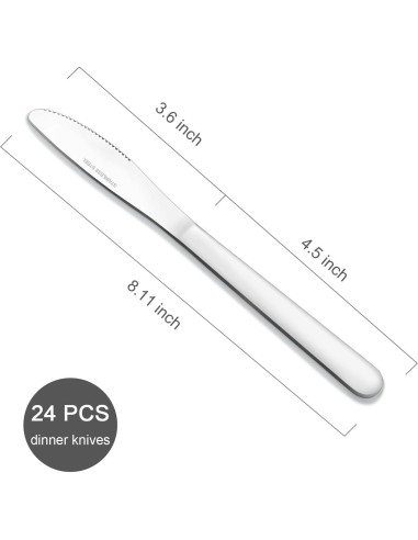 Juego de 24 Cuchillos de Cena Funnydin Acero Inoxidable 20.6 cm