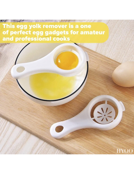 Separador de Yema de Huevo HYQO - 3 Piezas de Plástico Separador de Yema de Huevo HYQO - 3 Piezas de Plástico