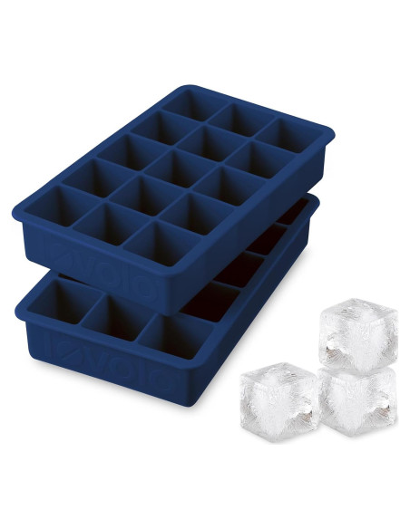 Molde de Hielo de Silicona Tovolo Set de 2 15 Cubos 3.18 cm Molde de Hielo de Silicona Tovolo Set de 2 15 Cubos 3.18 cm