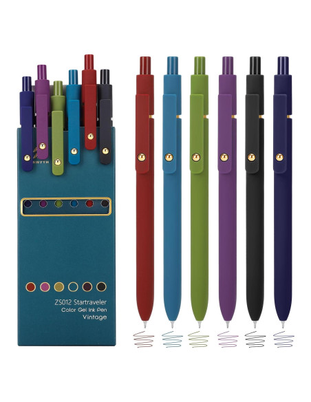 Bolígrafos de Gel Ddaowanx 0.5mm Retráctiles Multicolor 6Pcs Bolígrafos de Gel Ddaowanx 0.5mm Retráctiles Multicolor 6Pcs