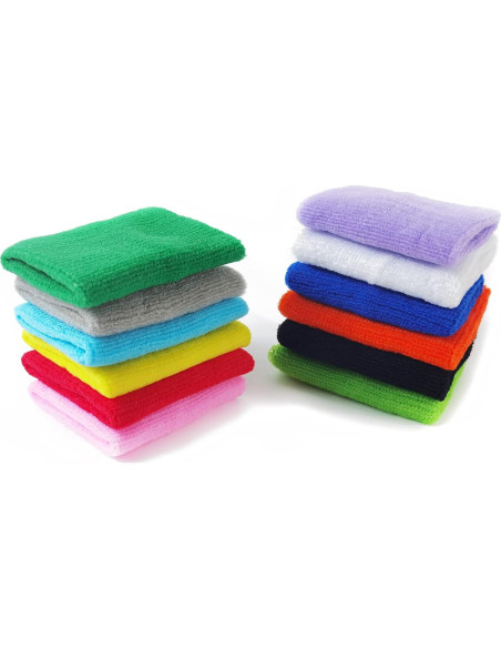 Muñequera Deportiva NSBELL 12 Pares Algodón Multicolor 8x8cm Muñequera Deportiva NSBELL 12 Pares Algodón Multicolor 8x8cm