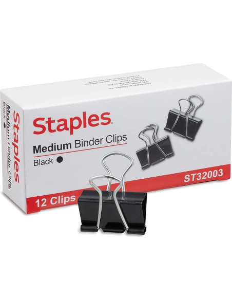 Grapas de Carpeta Medianas Staples, 144 Unidades, Negro Grapas de Carpeta Medianas Staples, 144 Unidades, Negro
