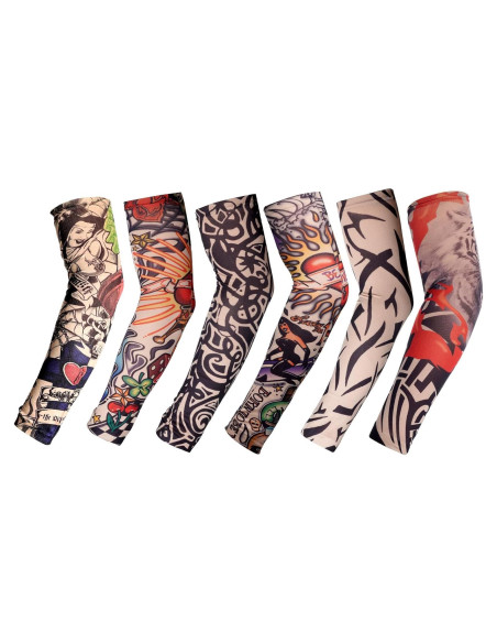 Mangas de Tatuaje Temporales HOVEOX 6 Piezas Unisex 38 cm Mangas de Tatuaje Temporales HOVEOX 6 Piezas Unisex 38 cm