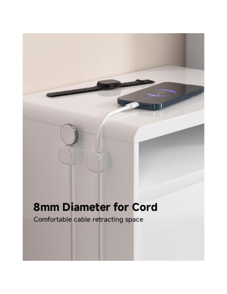 Organizador de Cables Funtin 9-Pack Blanco, Clips Adhesivos Organizador de Cables Funtin 9-Pack Blanco, Clips Adhesivos
