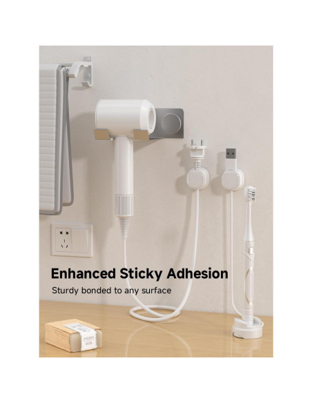 Organizador de Cables Funtin 9-Pack Blanco, Clips Adhesivos Organizador de Cables Funtin 9-Pack Blanco, Clips Adhesivos