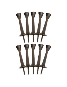 Paquete de 10 Topes de Puerta Design House Acero Bronce Aceitado