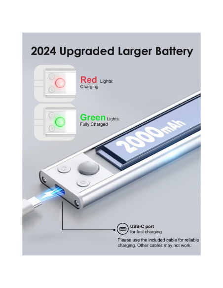 Paquete de 5 Luces Bajo Gabinete VerRon 68 LED 2000mAh Paquete de 5 Luces Bajo Gabinete VerRon 68 LED 2000mAh