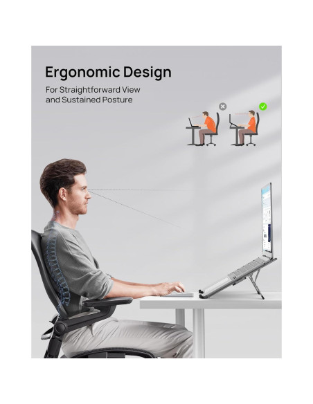 Soporte Plegable SODI para Laptop 10-16" Ergonómico Aluminio Soporte Plegable SODI para Laptop 10-16" Ergonómico Aluminio