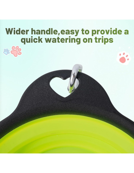 Cuencos Plegables para Perros SLSON 2Pack 380ml Verde y Azul Cuencos Plegables para Perros SLSON 2Pack 380ml Verde y Azul