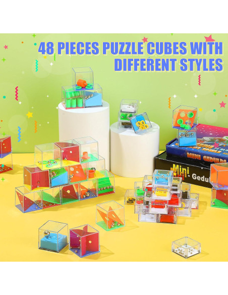 Rompecabezas de Cubos Desafiantes Lenwen 48 Piezas para Fiesta Rompecabezas de Cubos Desafiantes Lenwen 48 Piezas para Fiesta