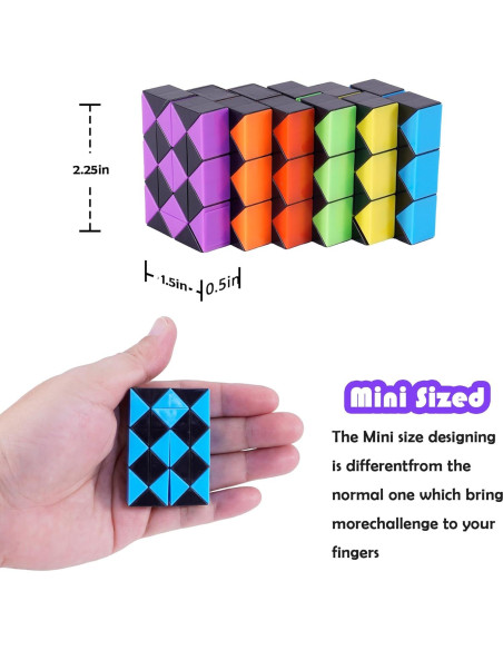 Ganowo 18 Cubos de Serpiente Fidget para Niños - Juguete Sensorial Ganowo 18 Cubos de Serpiente Fidget para Niños - Juguete Sensorial