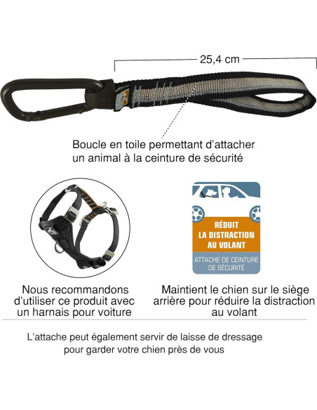 Cinturón de Seguridad para Perros Kurgo Tru-Fit Negro/Grey Cinturón de Seguridad para Perros Kurgo Tru-Fit Negro/Grey