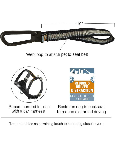 Cinturón de Seguridad para Perros Kurgo Tru-Fit Negro/Grey Cinturón de Seguridad para Perros Kurgo Tru-Fit Negro/Grey
