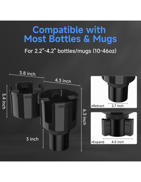 Expansor Soporte para Tazas DYLEN 2 en 1 Ajustable Automóvil Expansor Soporte para Tazas DYLEN 2 en 1 Ajustable Automóvil
