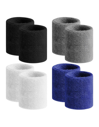 Muñequera Deportiva BEACE 8pcs Algodón Absorbente 7.62cm