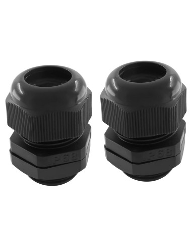 Paquete de 2 Glands NPT 32 mm Negro Conectores Impermeables