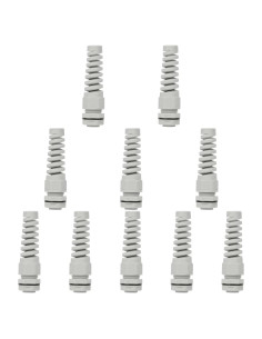 LeMotech 10 Piezas Glandes de Cable NPT 3/8" IP68 Nylon Gris