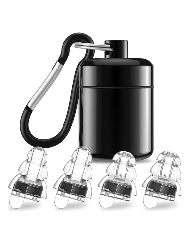 Tapones para oídos YomauiYee alta fidelidad 24dB - 2 pares negro