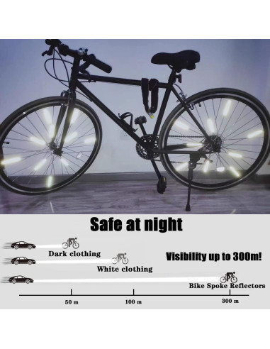 72 Pcs Reflectores de Radios Hsathoac 3M para Bicicletas