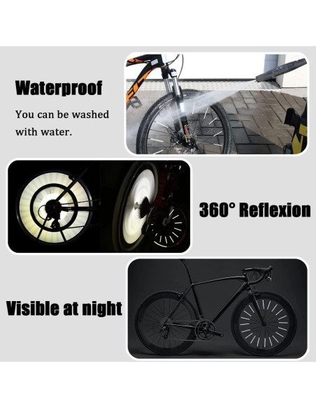 72 Pcs Reflectores de Radios Hsathoac 3M para Bicicletas 72 Pcs Reflectores de Radios Hsathoac 3M para Bicicletas