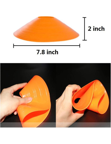 Conos de Fútbol YOQXHY 50 Pcs Plástico 5 Colores para Entrenamiento