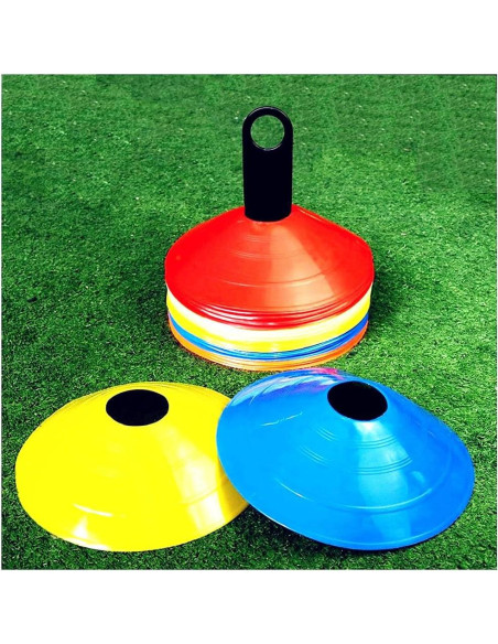 Conos de Fútbol YOQXHY 50 Pcs Plástico 5 Colores para Entrenamiento Conos de Fútbol YOQXHY 50 Pcs Plástico 5 Colores para Entrenamiento