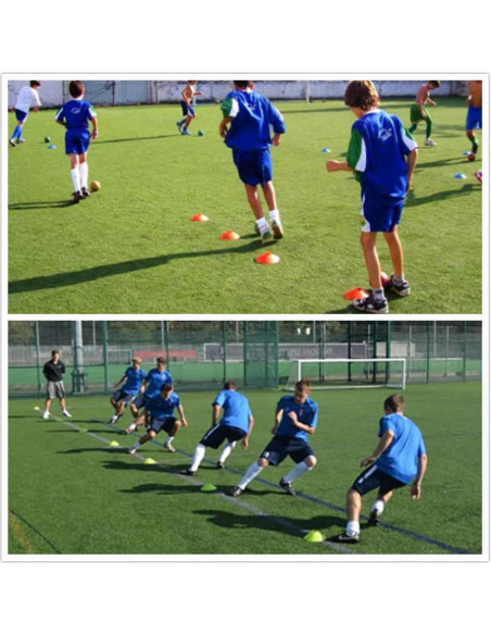 Conos de Fútbol YOQXHY 50 Pcs Plástico 5 Colores para Entrenamiento Conos de Fútbol YOQXHY 50 Pcs Plástico 5 Colores para Entrenamiento