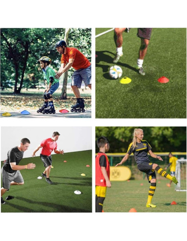 Conos de Fútbol YOQXHY 50 Pcs Plástico 5 Colores para Entrenamiento