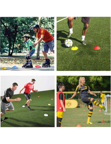 Conos de Fútbol YOQXHY 50 Pcs Plástico 5 Colores para Entrenamiento Conos de Fútbol YOQXHY 50 Pcs Plástico 5 Colores para Entrenamiento