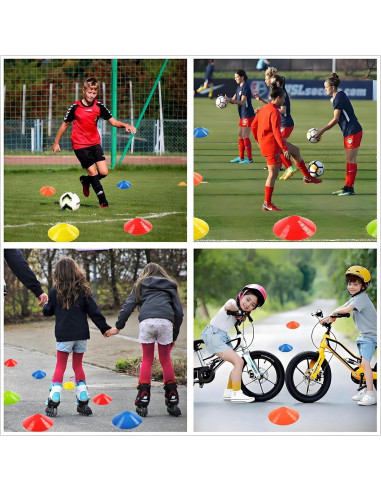 Juego de 50 Conos de Fútbol ANSLYQA para Entrenamiento de Agilidad