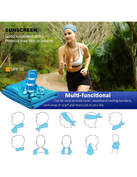 Toallas Enfriadoras YQXCC de Microfibra 4 Piezas para Yoga y Gimnasio Toallas Enfriadoras YQXCC de Microfibra 4 Piezas para Yoga y Gimnasio