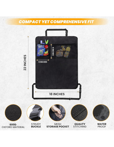 Protector de Asiento Trasero EcoNour para Niños - 2 Unidades
