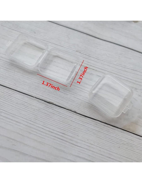 20 Cajas de Joyería Mini Transparentes Honkenda 3.48x3.48 cm 20 Cajas de Joyería Mini Transparentes Honkenda 3.48x3.48 cm