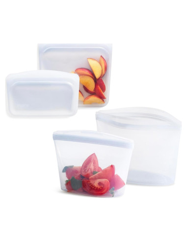 Bolsas de Almacenamiento de Alimentos Stasher 4-Pack Silicona