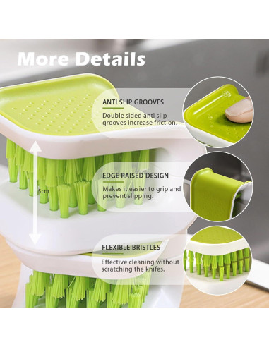 Cepillo Limpiador de Cuchillos Kearning Verde 67.7g