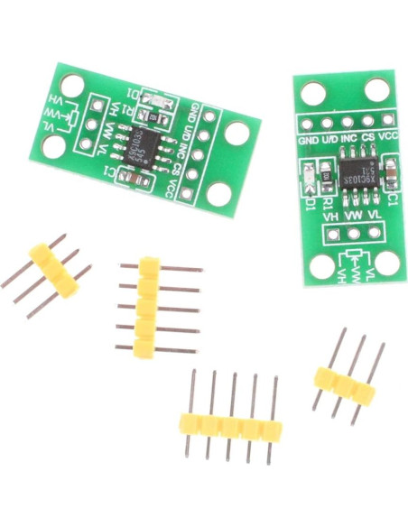 Módulo Potenciometro Digital NOYITO X9C103S 10K 3V-5V (Paquete de 2) Módulo Potenciometro Digital NOYITO X9C103S 10K 3V-5V (Paquete de 2)