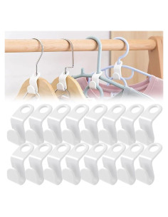 Ganchos Conectores para Perchas SpaLoo - 50 Pcs Blanco