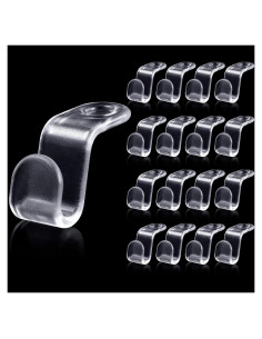 Ganchos Conectores de Perchas Jetec 48 Piezas Transparentes