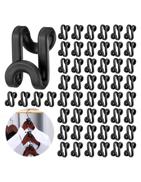 Ganchos Conectores de Plástico Negro Unittype 100 Pcs Ahorra Espacio Ganchos Conectores de Plástico Negro Unittype 100 Pcs Ahorra Espacio
