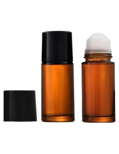2 Botellas de Vidrio Rellenables 50ml Junfamilee Marrón