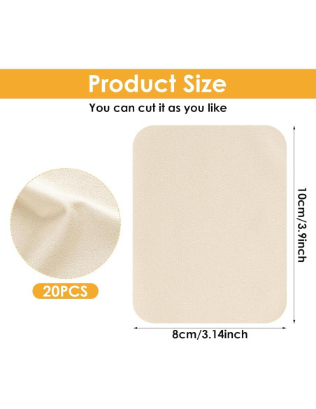 Paquete de 20 Paños Chamois Thinp 10x8 cm para Cerámica Paquete de 20 Paños Chamois Thinp 10x8 cm para Cerámica