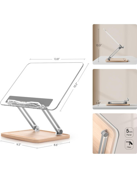 Soporte de Libro Acrílico Ajustable UPERGO BG-4B 26x35 cm Soporte de Libro Acrílico Ajustable UPERGO BG-4B 26x35 cm