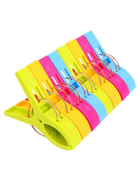 Pinzas de Toalla de Playa Danmu Multicolor 8 Piezas 10.4 cm Pinzas de Toalla de Playa Danmu Multicolor 8 Piezas 10.4 cm