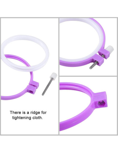 Juego de Aros de Bordado Caydo 6 Piezas 8.6 a 26 cm Multicolor