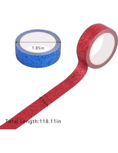 Set de Cinta Washi DIY Tesuivra - 12 Rollos Brillantes 15mm x 3m