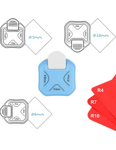 Perforadora de Esquinas 3 en 1 WSYhomie R4mm R7mm R10mm 2