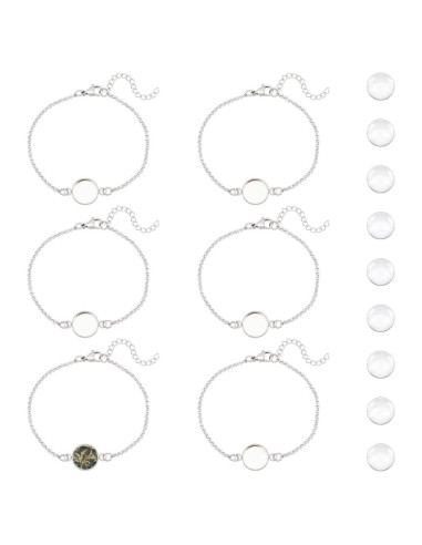 Kits de Brazaletes UNICRAFTALE 12 Piezas Acero Inoxidable 12mm