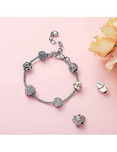 Hicarer 20 Pcs Pulsera de Cadena de Acero Inoxidable DIY Plata