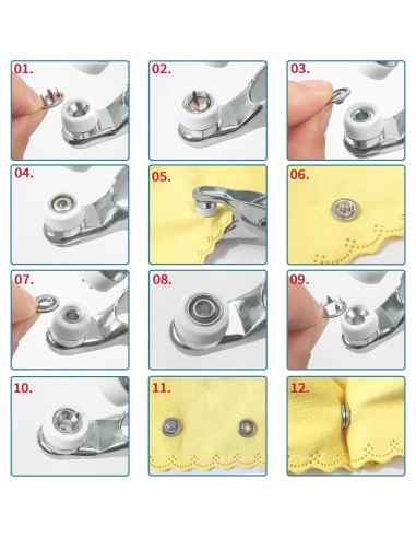 Kit de Botones de Metal GTAAOY 100 Piezas 9.5mm para Costura