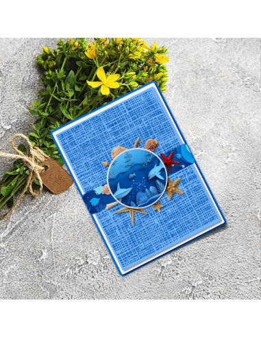 Plantilla de Embossing Hying 3D Rayas Irregulares 10.4x14.5cm